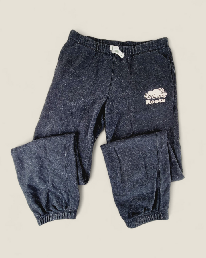 ROOTS CHARCOAL TRACK PANTS 14Y PRE-LOVED