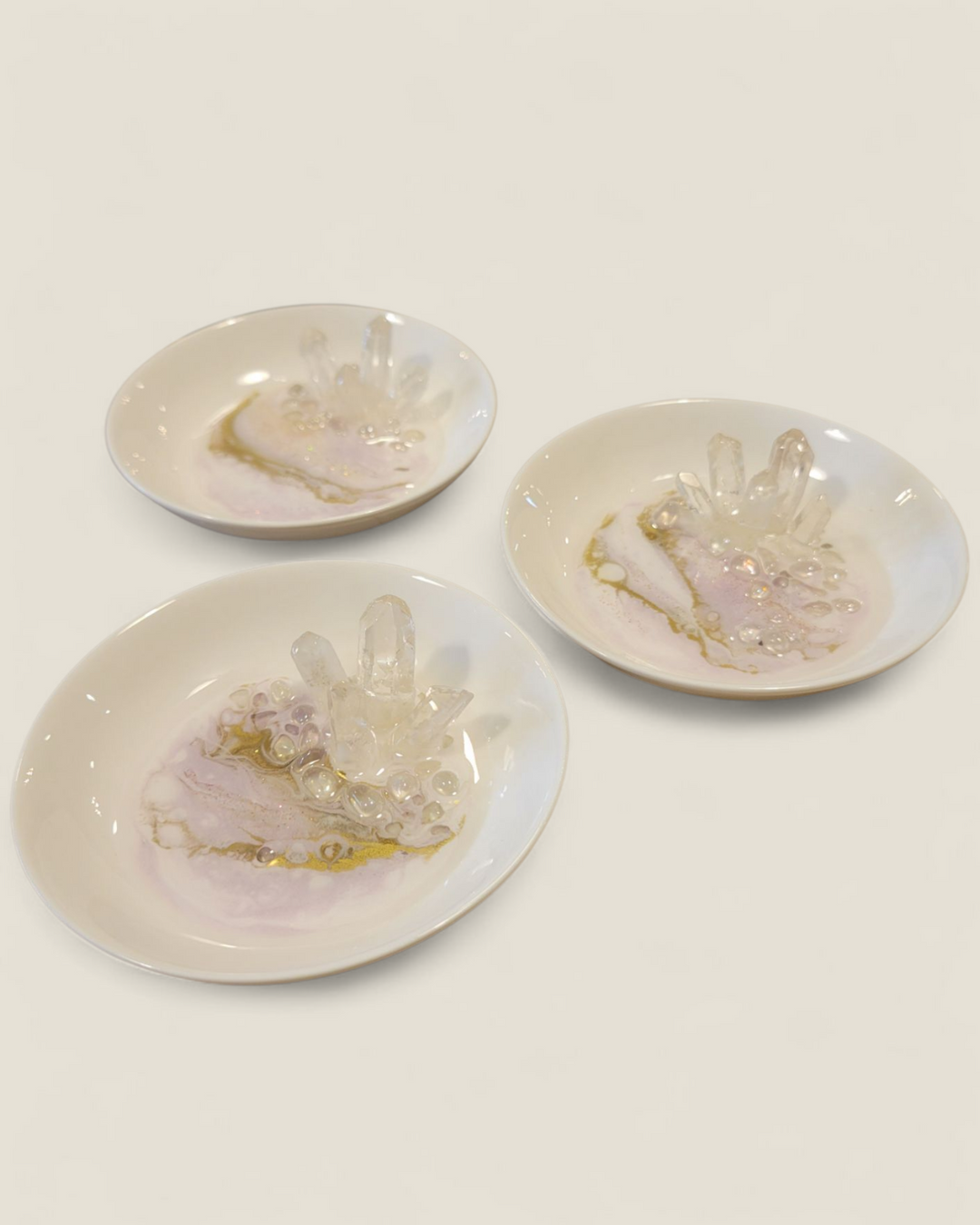 Kristi Scott Art, Crystal & Painted Ring Dishes