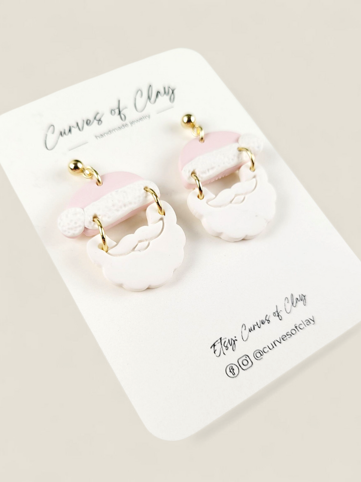 Curves of Clay, Holiday Dangle Earrings