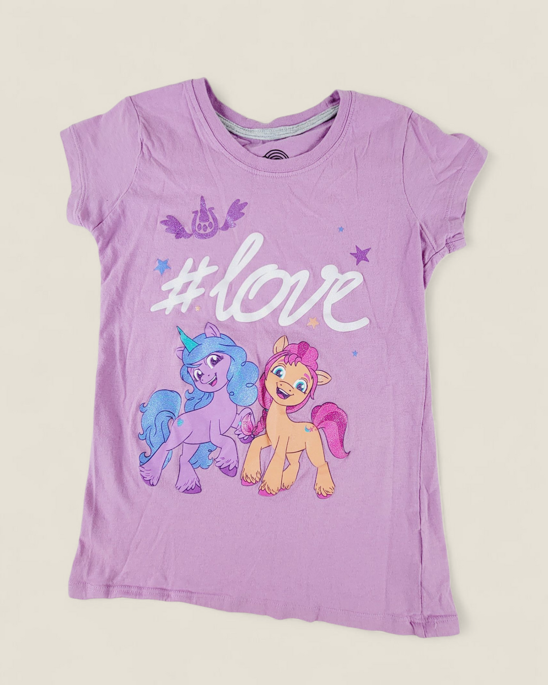 MY LITTLE PONY PURPLE #LOVE TEE GIRLS 7-8Y PRE-LOVED