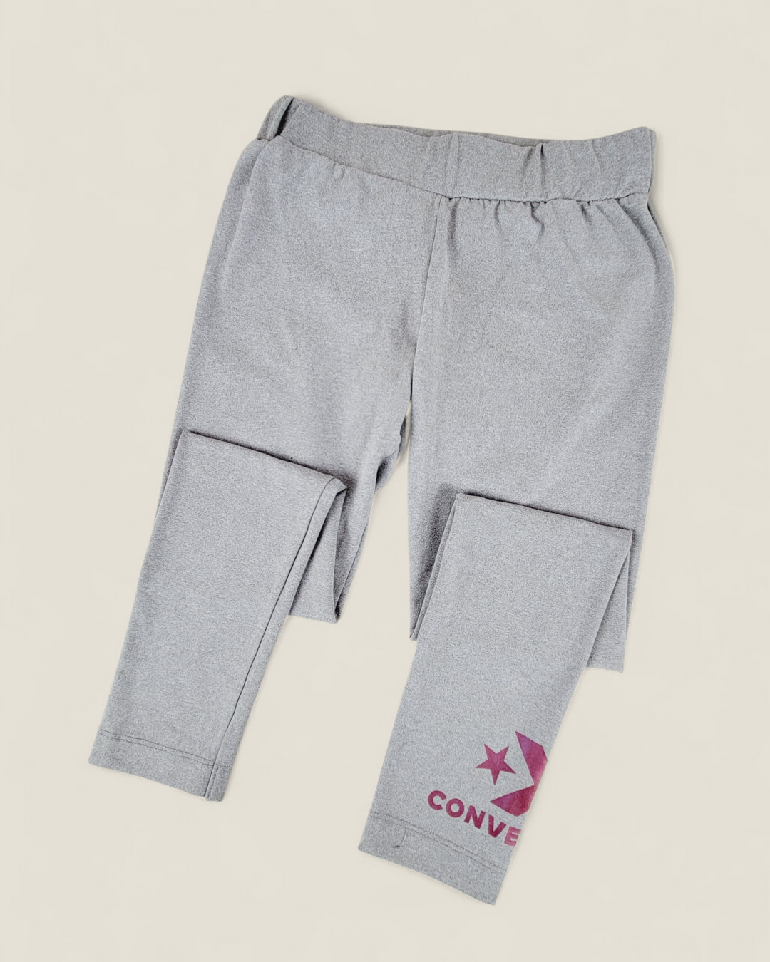 CONVERSE GREY LEGGINGS GIRLS 10-12Y PRE-LOVED