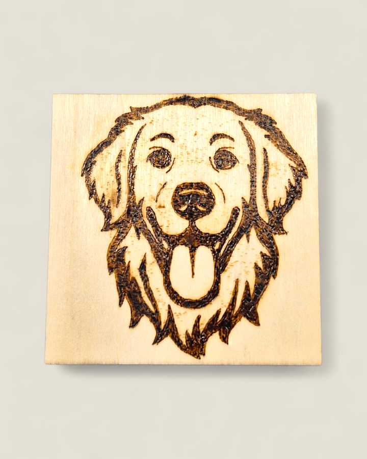 Marked In Wood, Wood Burnt Cork Backed Coasters