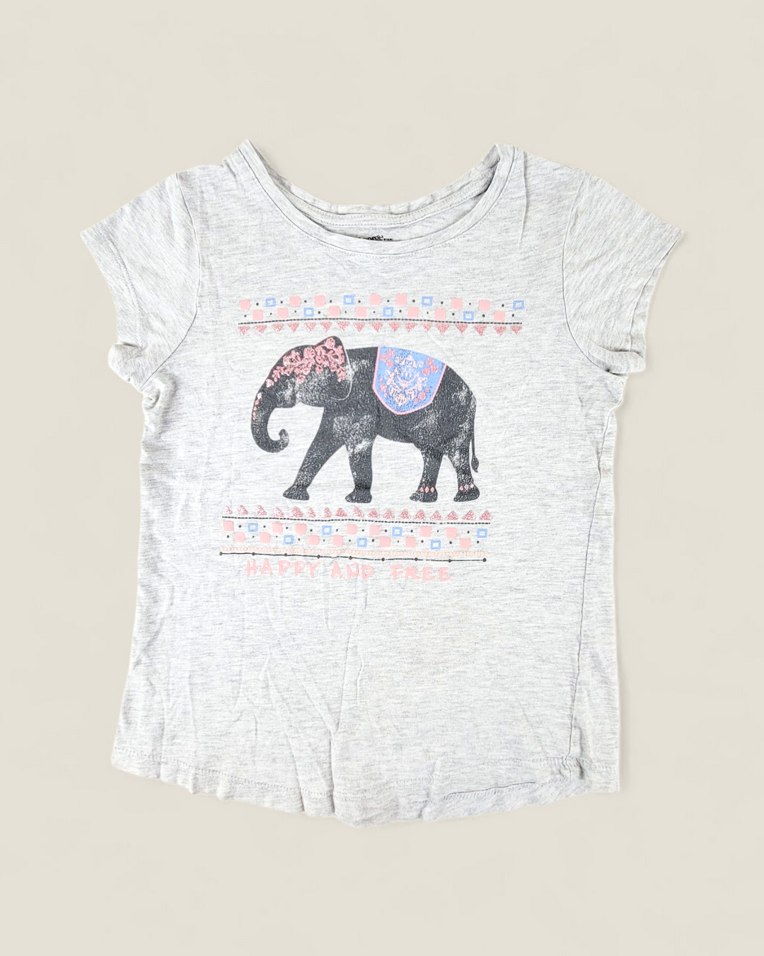 GEORGE GREY ELEPHANT TEE GIRLS 7-8Y PRE-LOVED