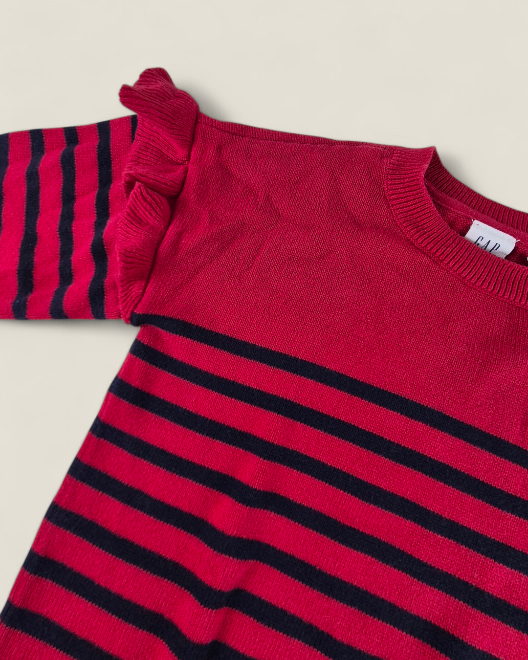 Pre-Loved Gap Red & Navy Striped Sweater 6-7Y | Betty’s Marketplace