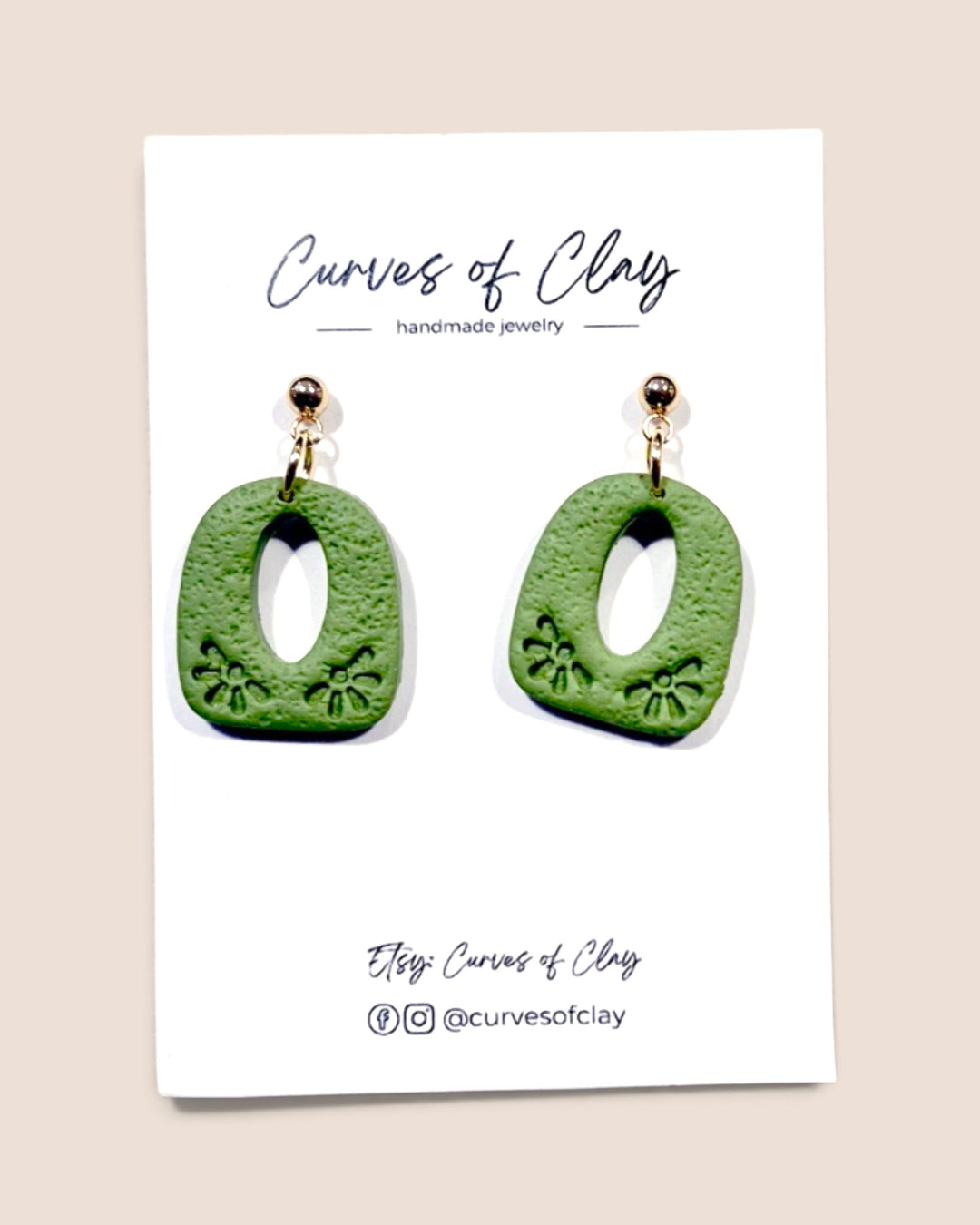 Curves of Clay, Everyday Dangle Earrings