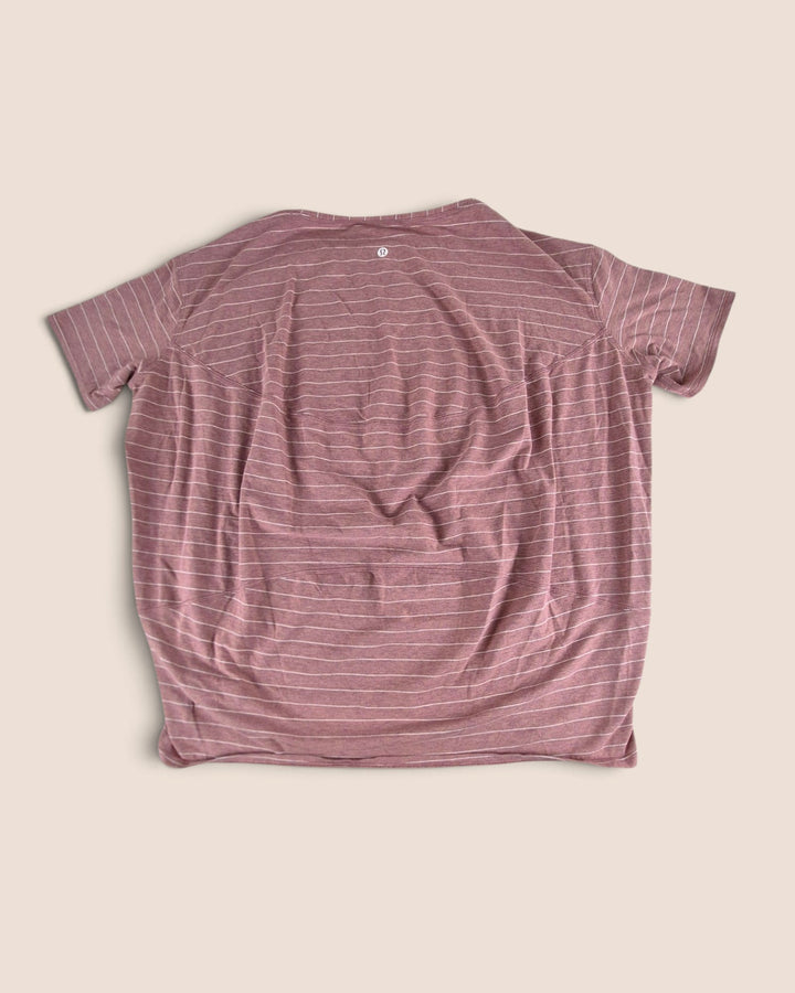 Pre-Loved Lululemon Striped T Shirt Ladies Approx XL | Betty’s Marketplace