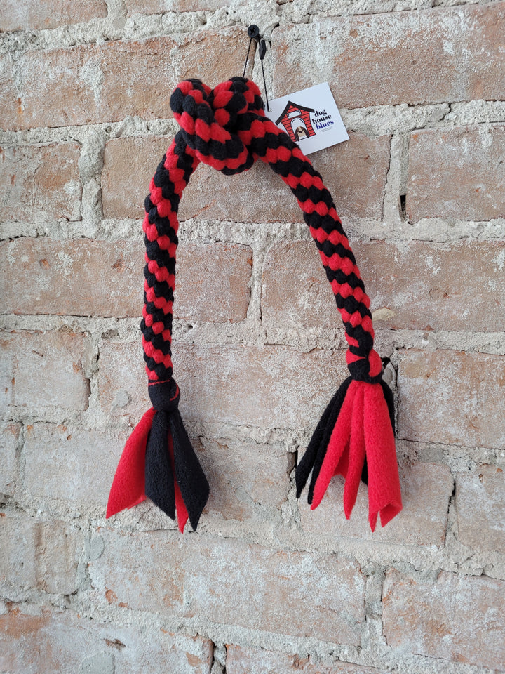Dog House Blues, Knotted Fleece Twist Dog Toys