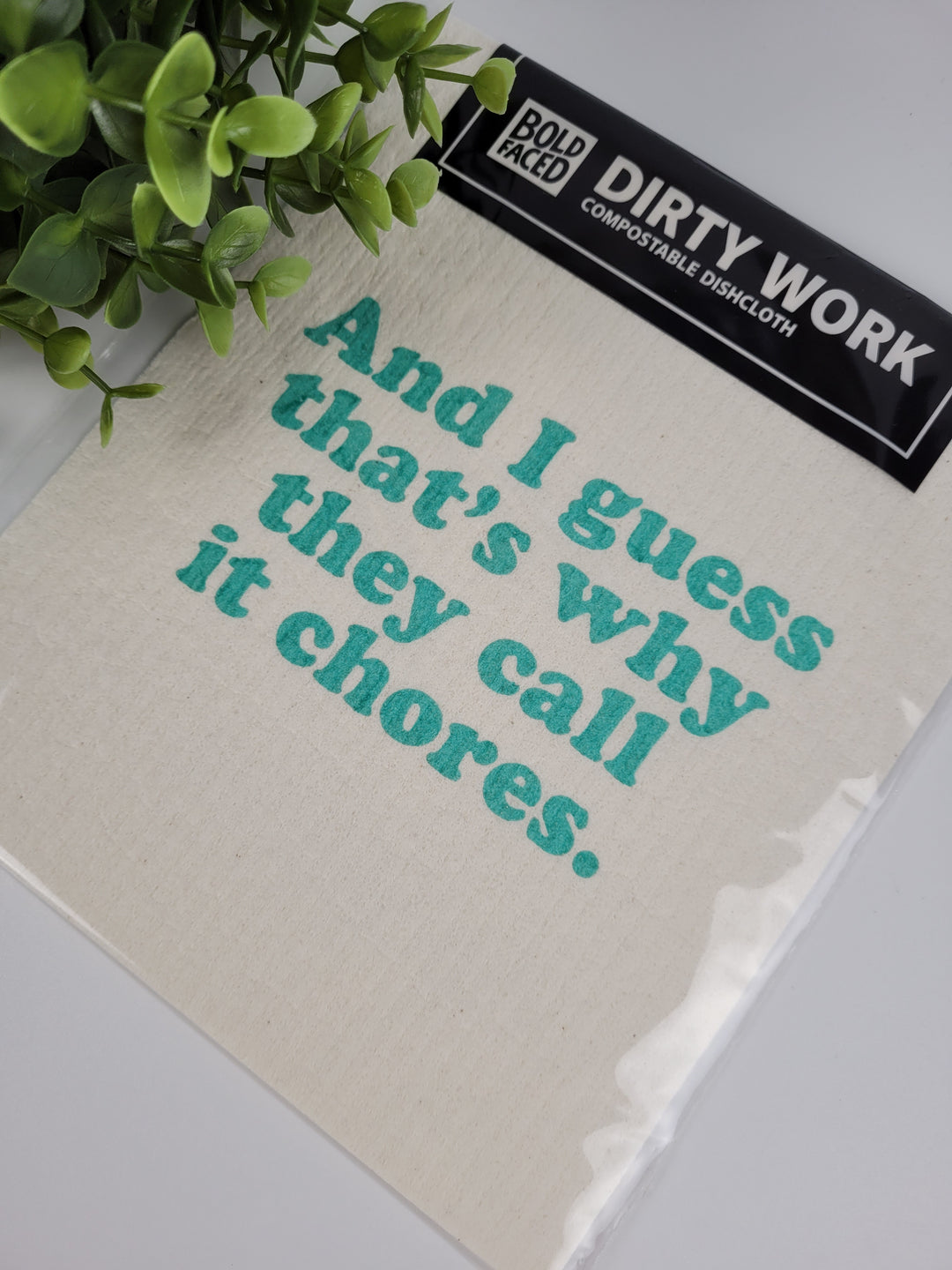 Bold Faced Goods, Funny Compostable Single Dishcloths