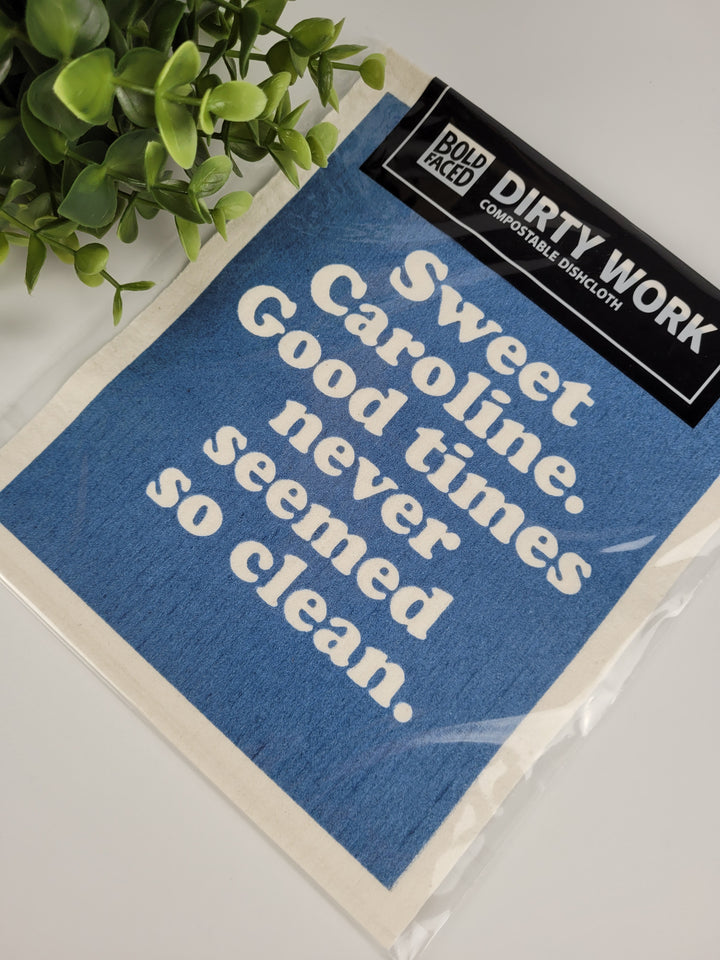 Bold Faced Goods, Funny Compostable Single Dishcloths