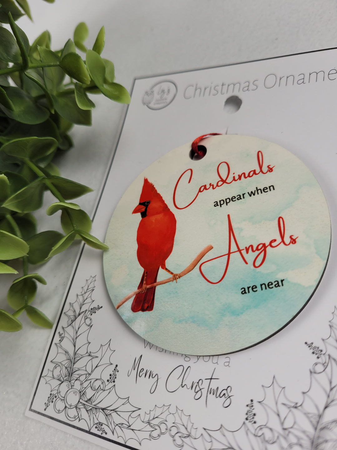 Liz's Custom Creations, White Printed Ornaments