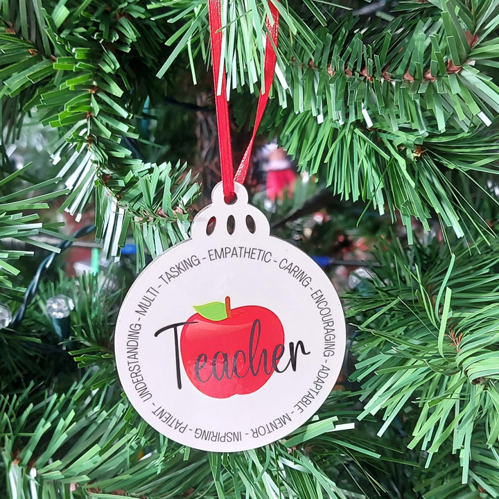 Liz's Custom Creations, White Printed Ornaments