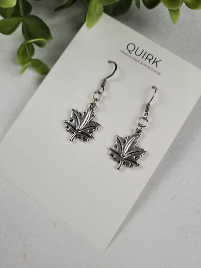 Quirk Handmade Jewelry, Stainless Steel Dangling Earrings
