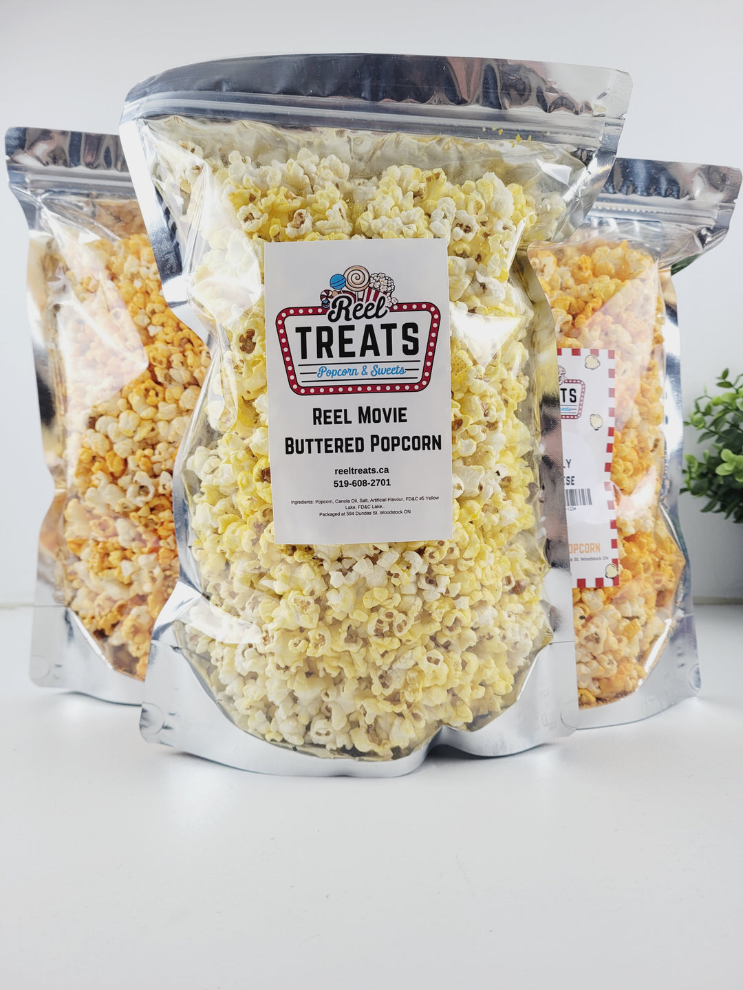 Reel Treats, Reel Movie Theater Flavoured Popcorn Bags