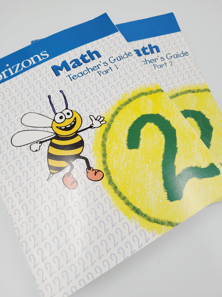 HORIZONS MATH TEACHER GUIDES GRADE 2 PART 1 & 2 PRE-LOVED