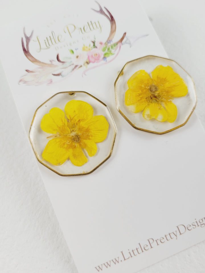 Little Pretty Designs, Pressed Flower Earrings