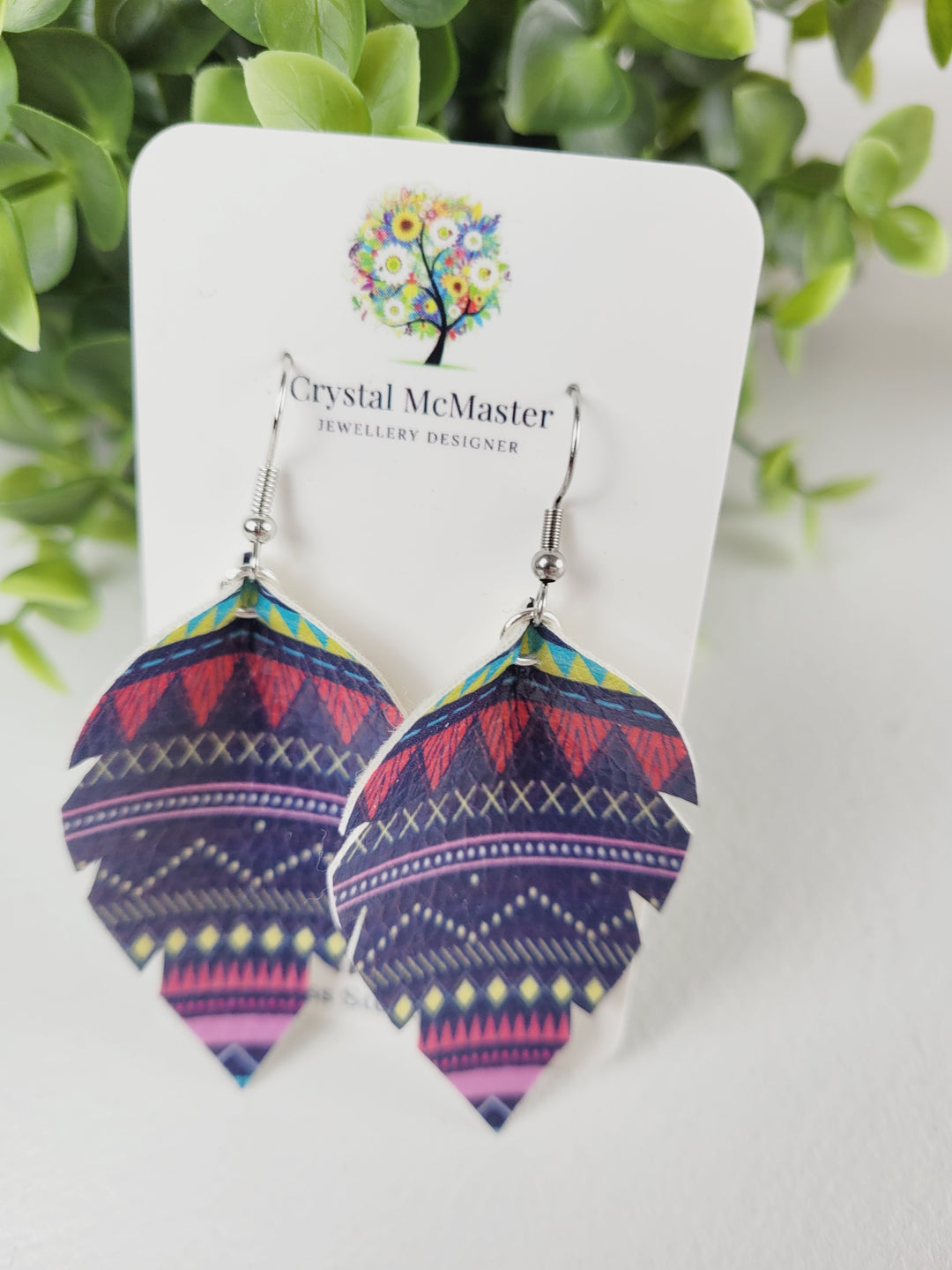 Crystal McMaster Jewellery, Vegan Leather Earrings