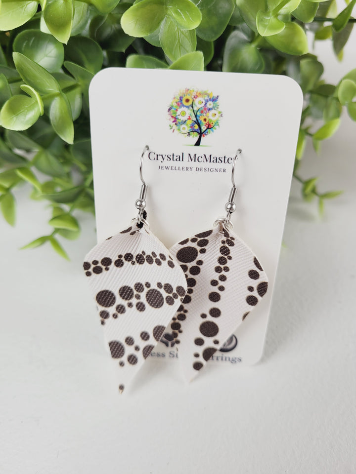 Crystal McMaster Jewellery, Vegan Leather Earrings