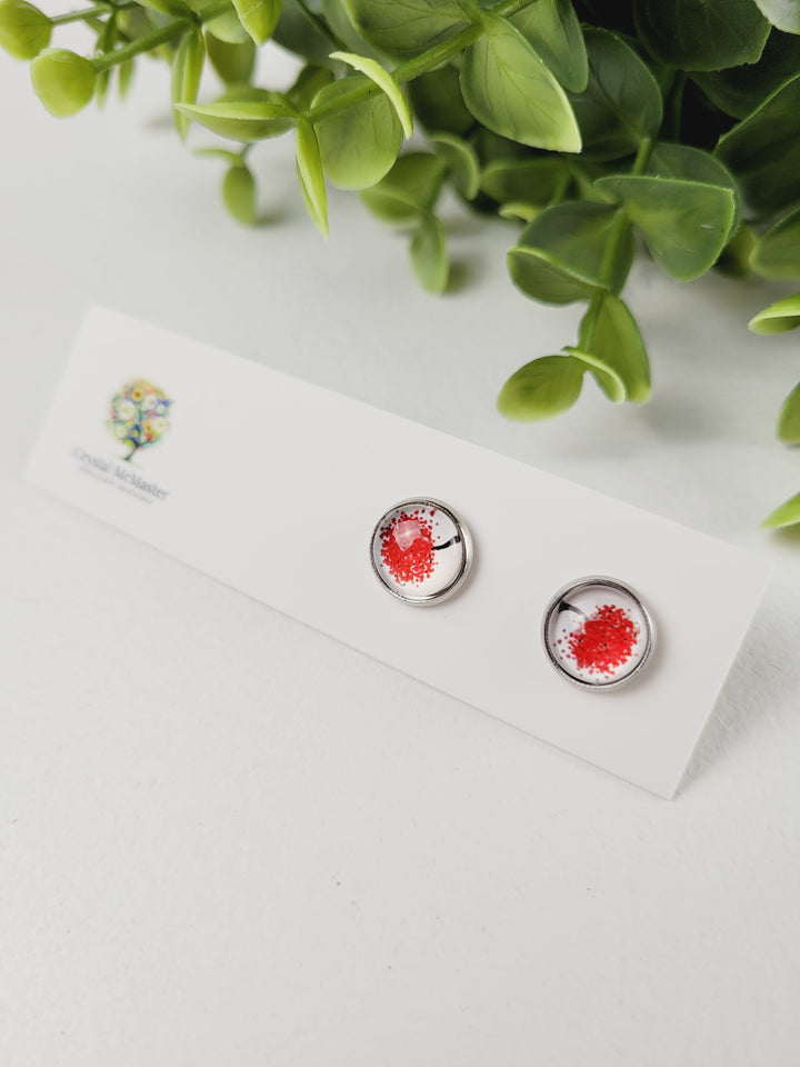 Crystal McMaster Jewellery, Stainless Steel Cabochon Studs