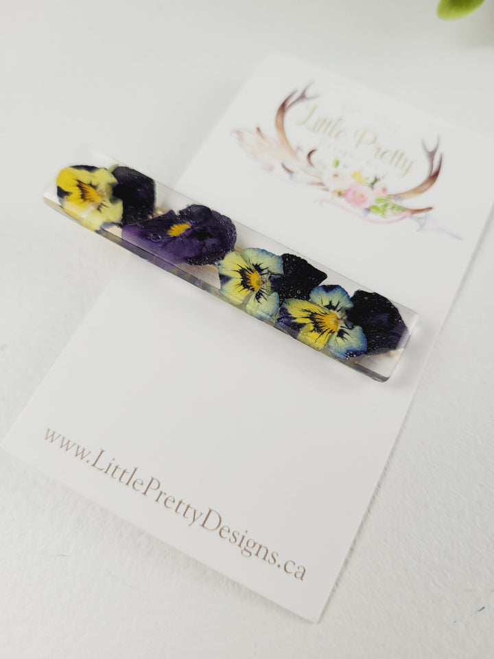 Little Pretty Designs, Pressed Floral Hair Clips