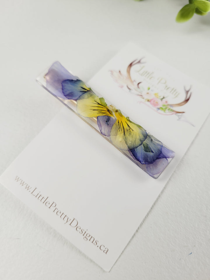 Little Pretty Designs, Pressed Floral Hair Clips