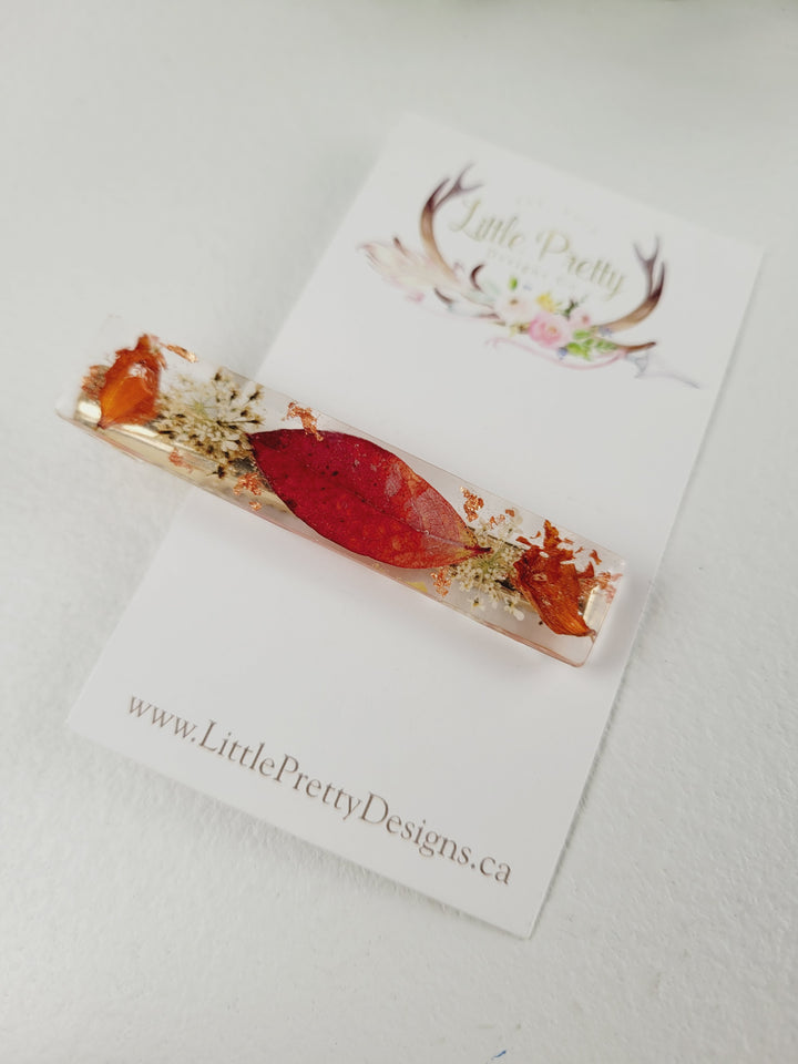 Little Pretty Designs, Pressed Floral Hair Clips