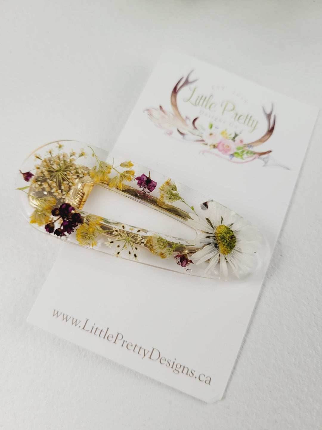 Little Pretty Designs, Pressed Floral Hair Clips