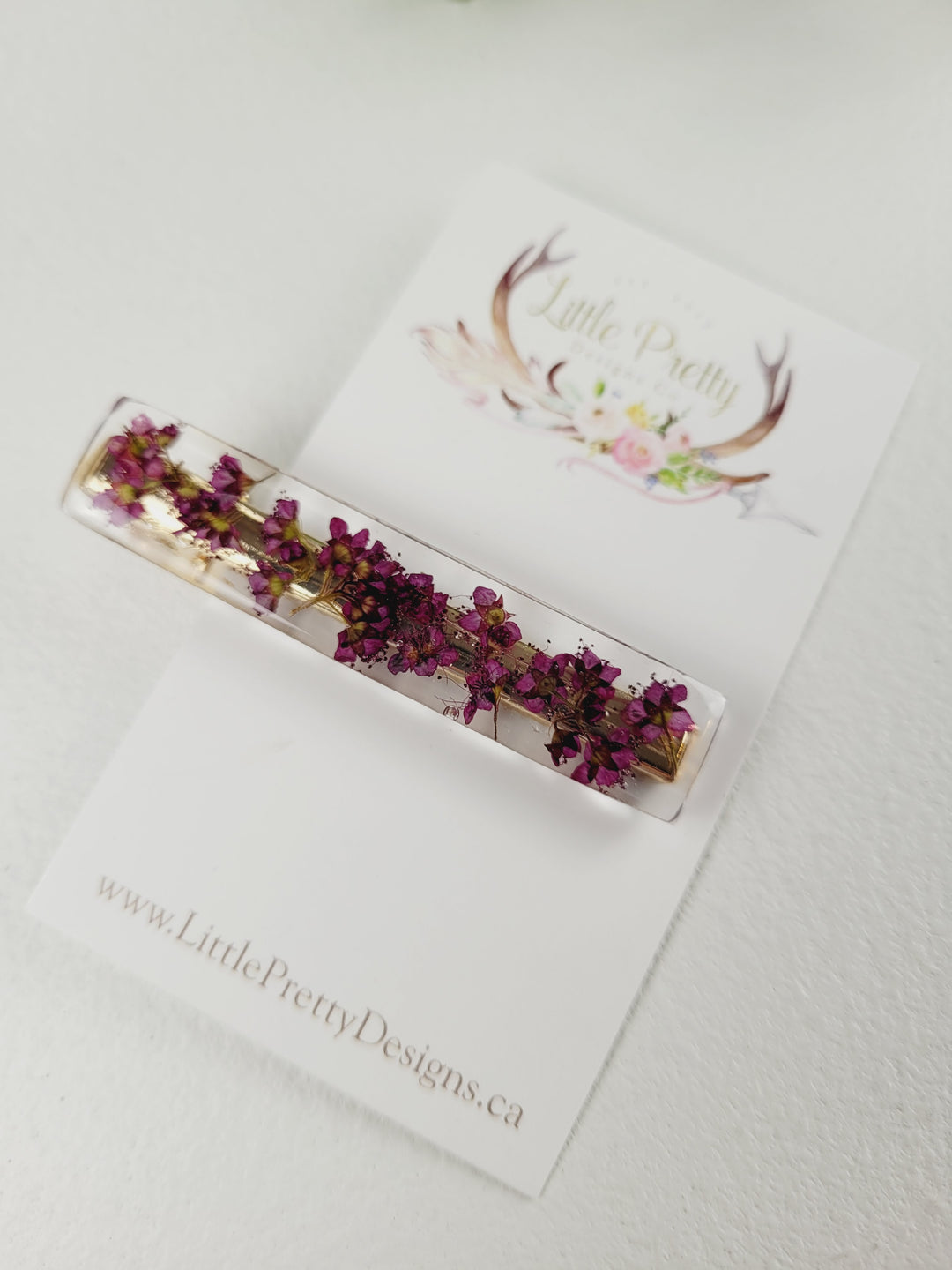 Little Pretty Designs, Pressed Floral Hair Clips