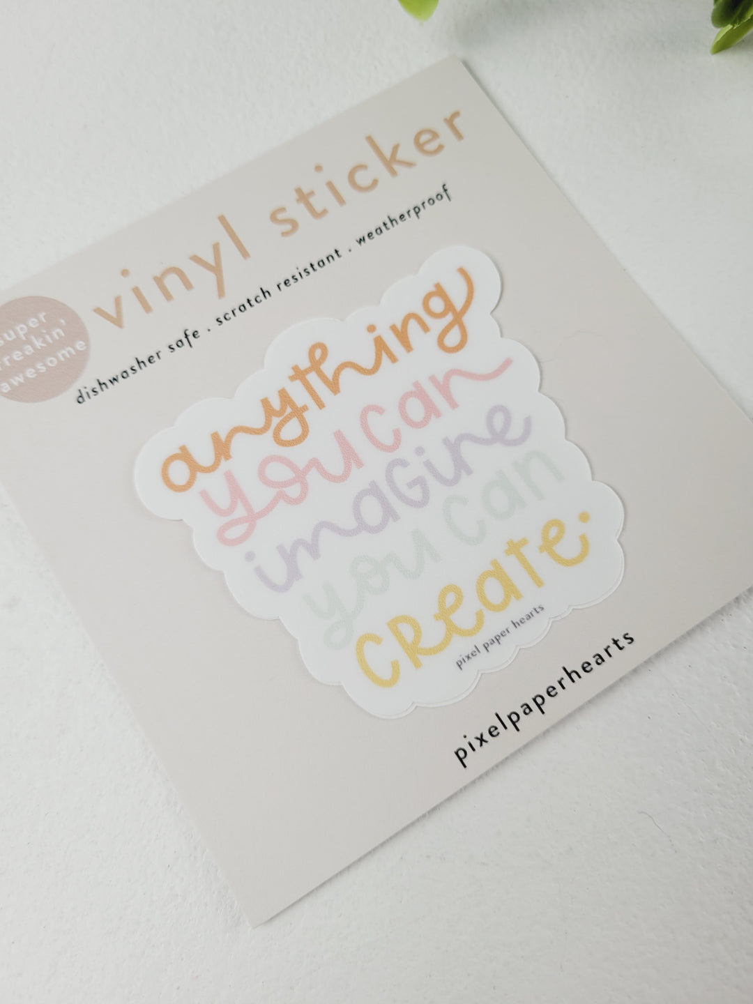 Pixel Paper Hearts, Weatherproof Vinyl Stickers