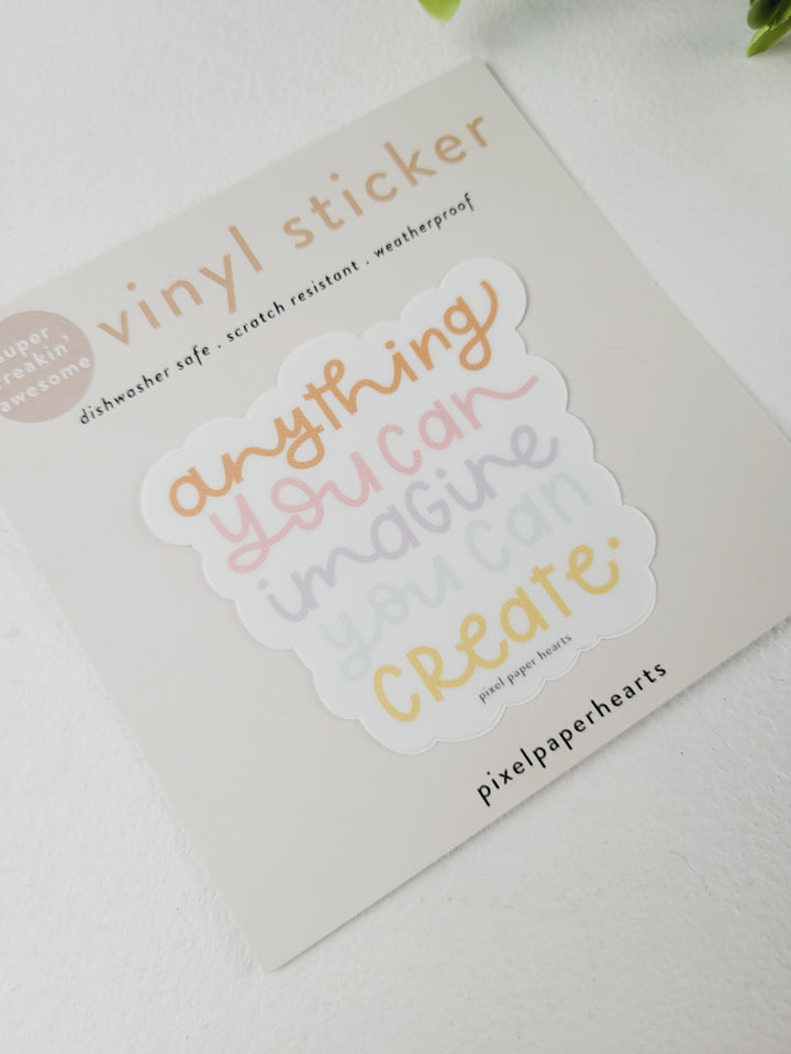 Pixel Paper Hearts, Weatherproof Vinyl Stickers