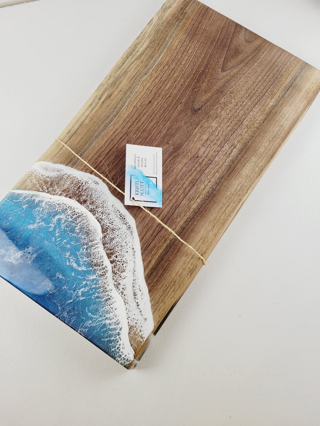 Kristi Scott Art, Resin Shoreline Charcuterie Boards