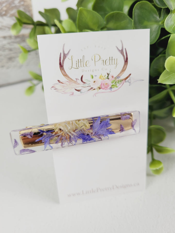 Little Pretty Designs, Pressed Floral Hair Clips