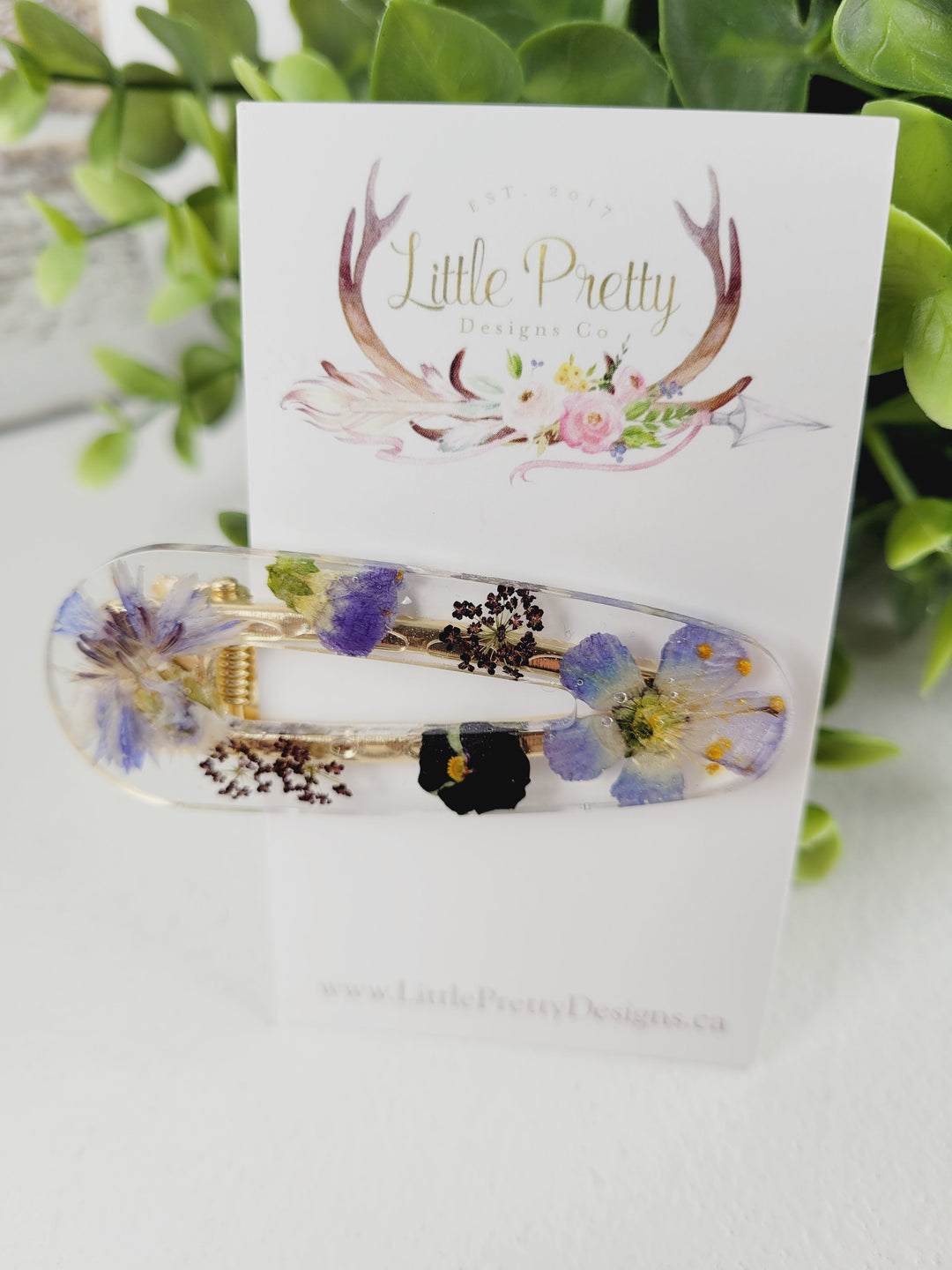 Little Pretty Designs, Pressed Floral Hair Clips