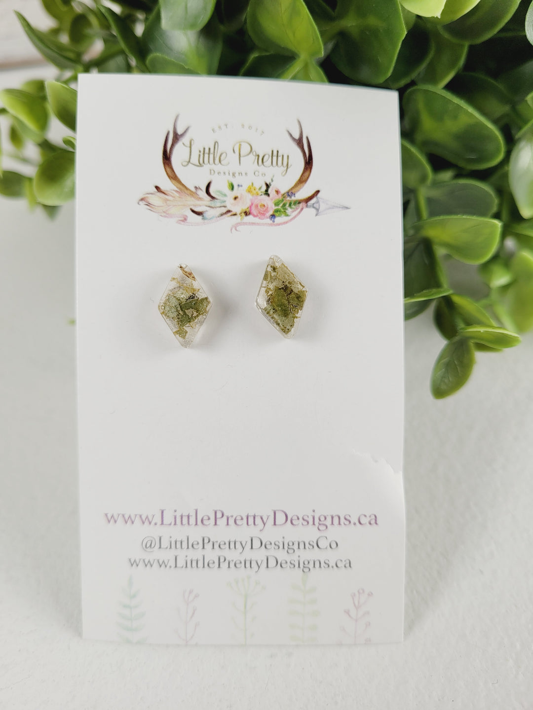 Little Pretty Designs, Pressed Flower Earrings