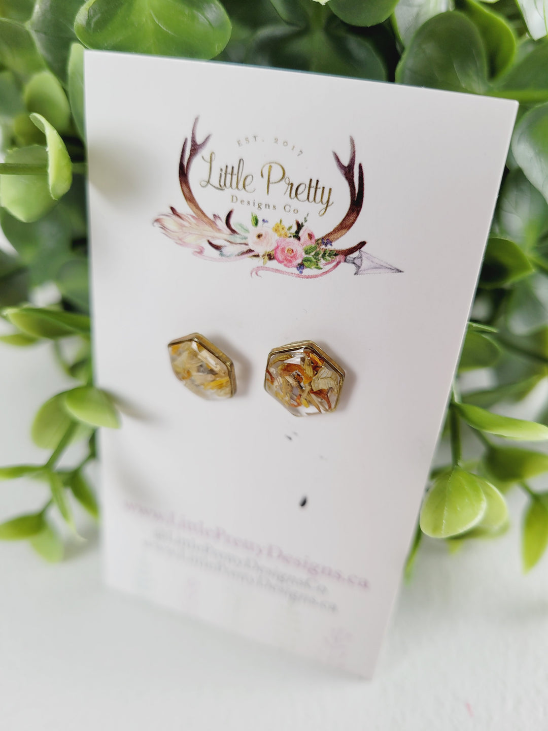 Little Pretty Designs, Pressed Flower Earrings