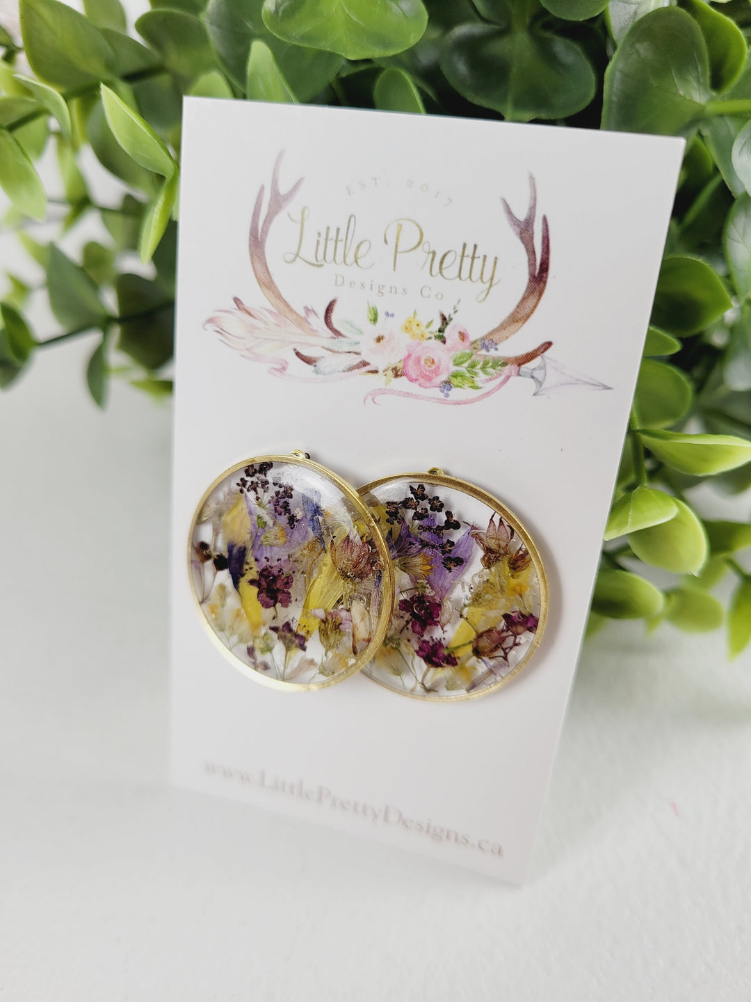 Little Pretty Designs, Pressed Flower Earrings