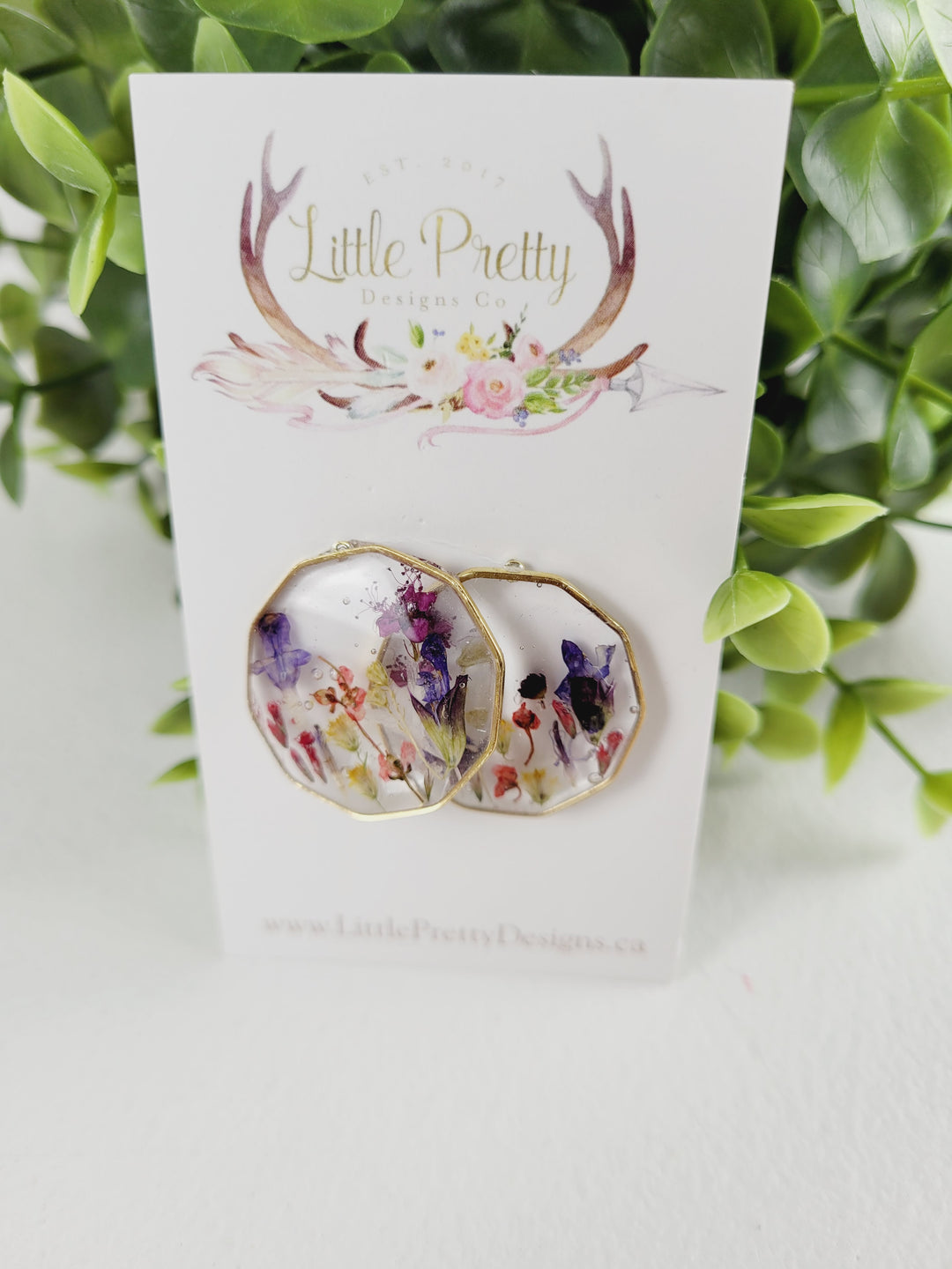 Little Pretty Designs, Pressed Flower Earrings