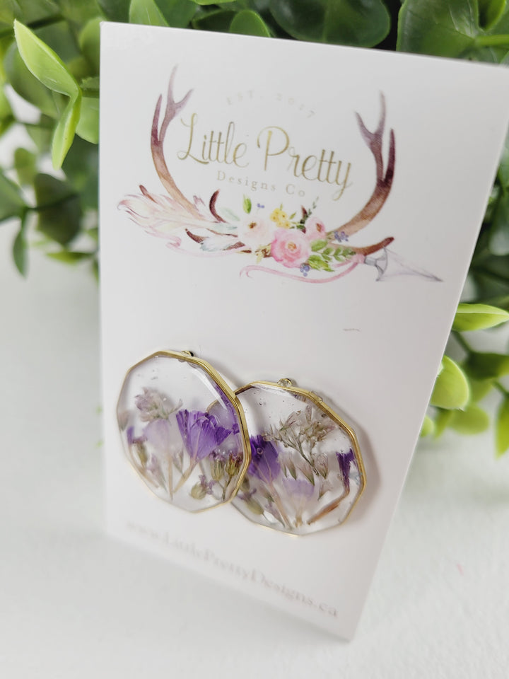 Little Pretty Designs, Pressed Flower Earrings