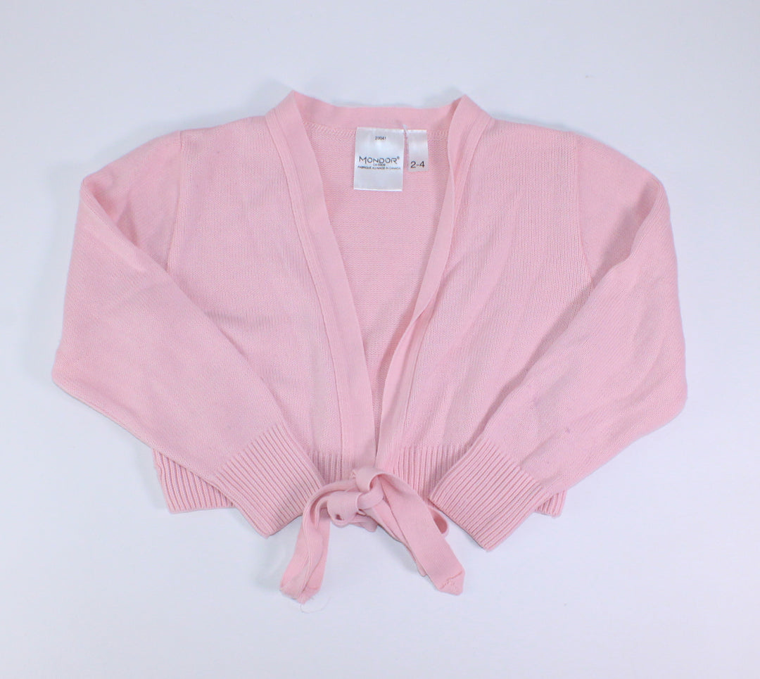 MONDOR PINK WRAP SWEATER 4Y EUC
