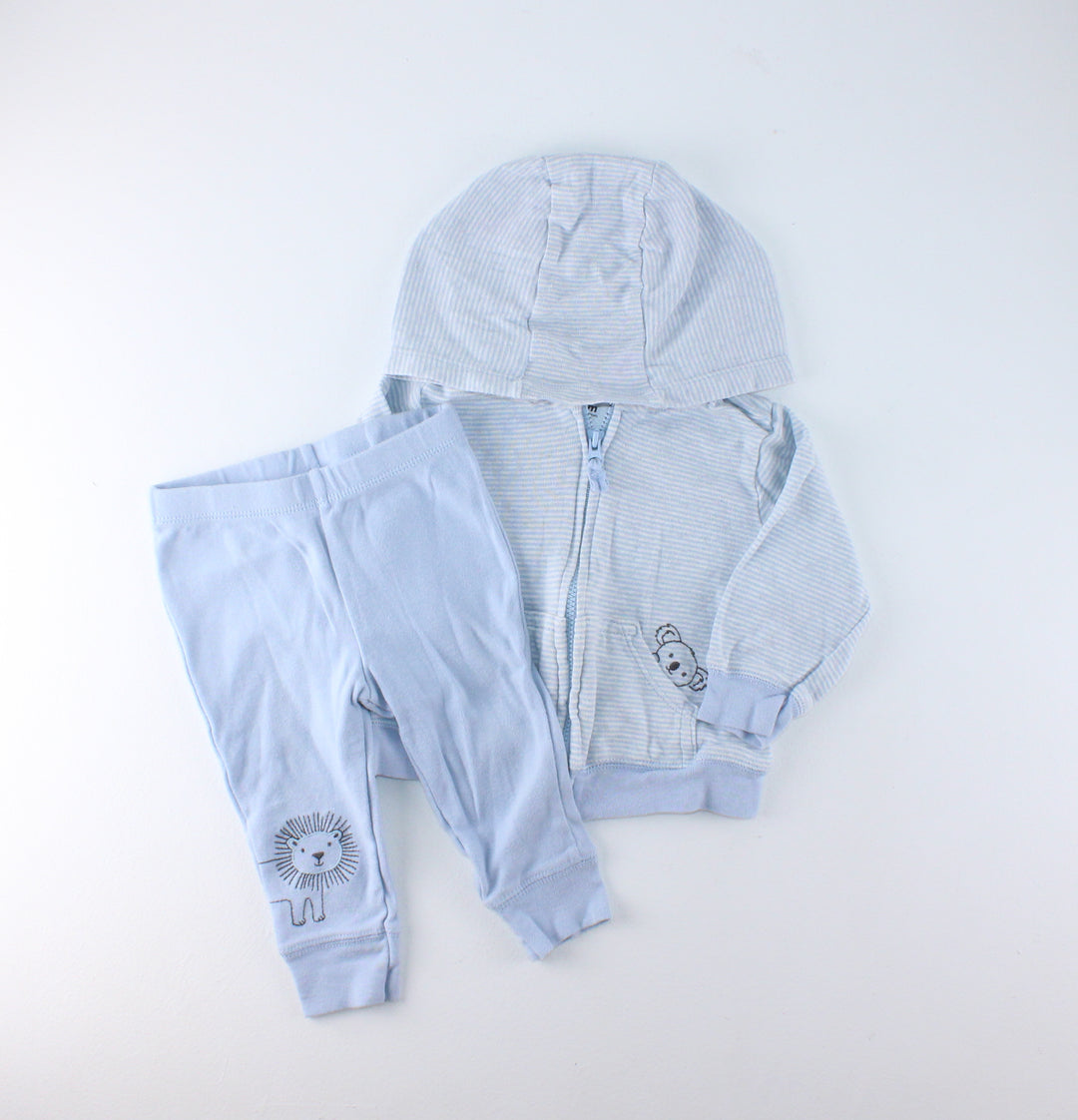 CARTERS LIGHT BLUE KOALA OUTFIT 6M VGUC