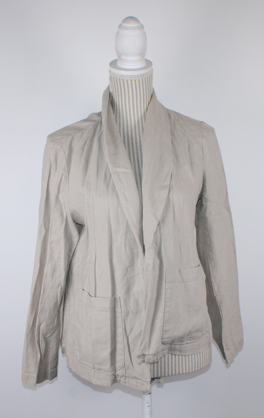 OLD NAVY BEIGE LINEN BLAZER LADIES MED GUC