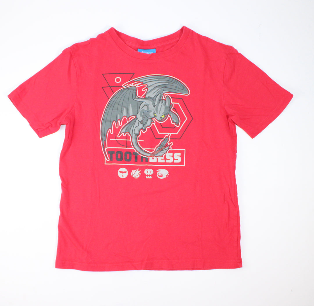 HOW TO TRAIN YOUR DRAGON RED TEE 10-12Y EUC