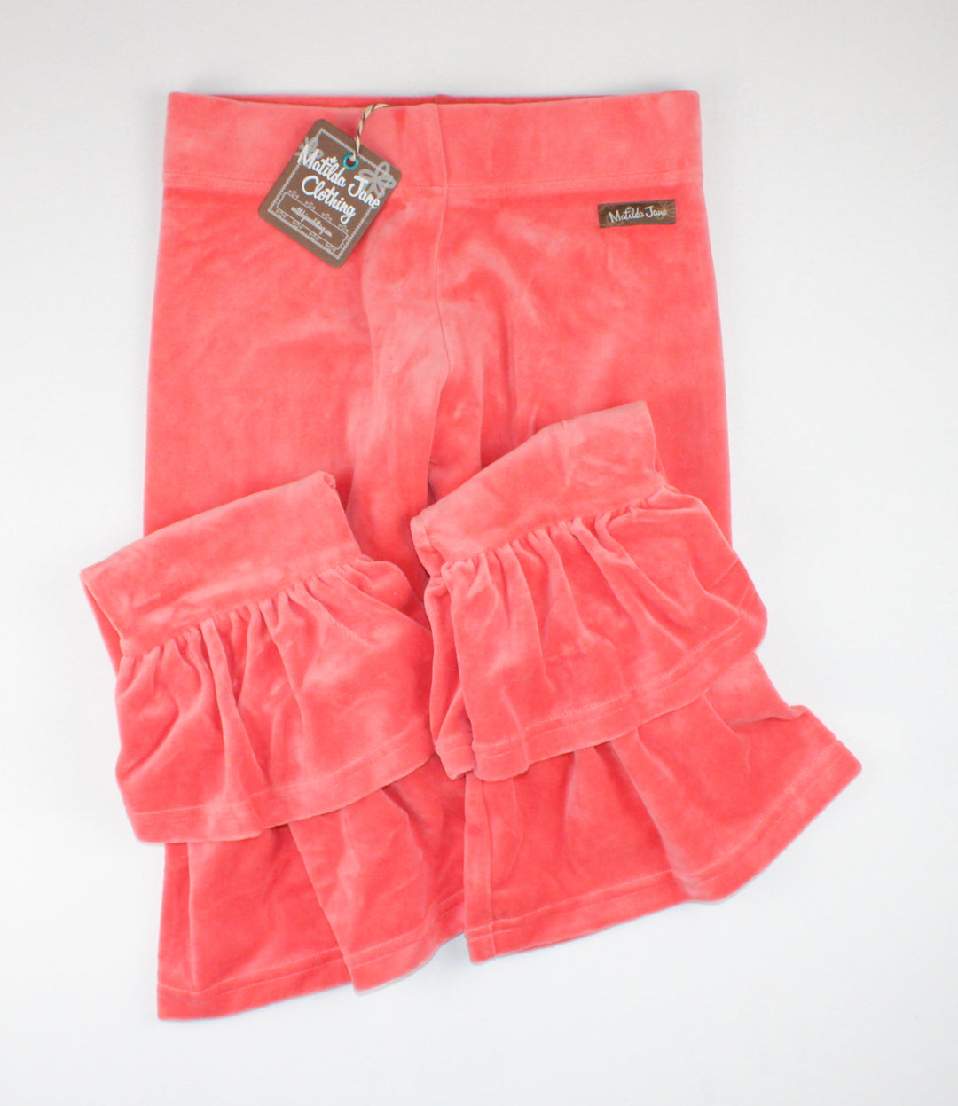 MATILDA JANE ORANGE VELOUR PANTS 12 PRE-LOVED