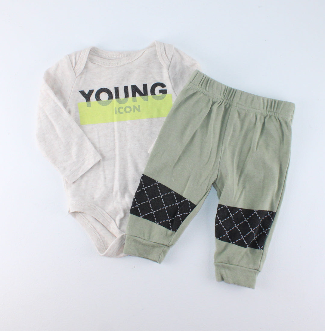 MONKEY BARS YOUNG ICON OUTFIT 3-6M EUC