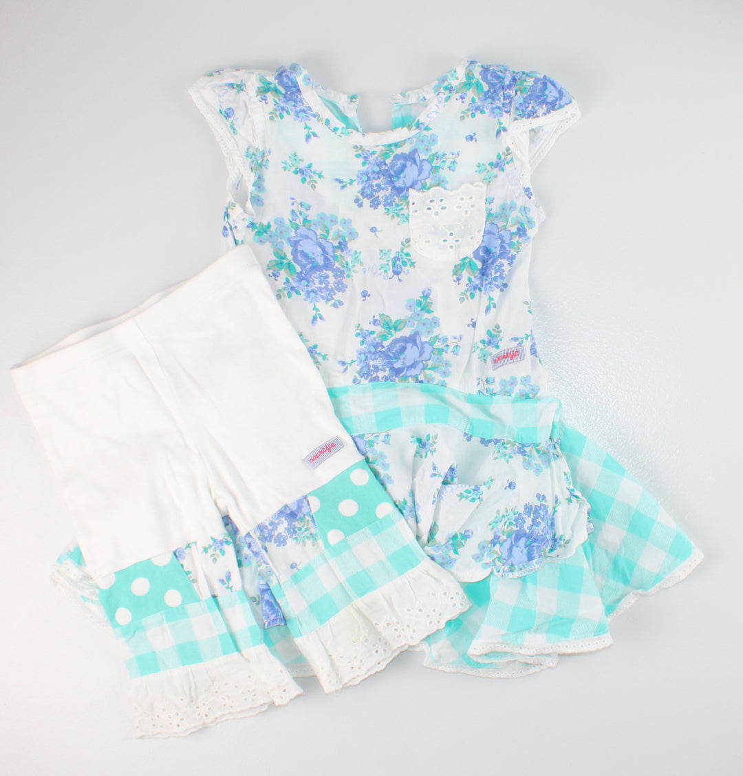 NAARTJIE BLUE FLORAL OUTFIT 12-18M/18-24M EUC