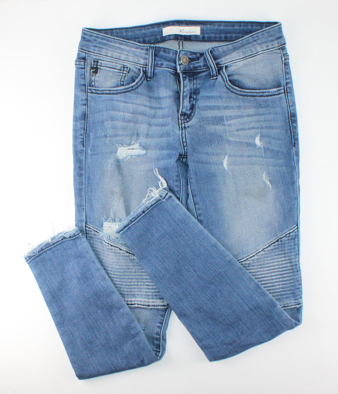 RANCAN DISTRESSED JEANS LADIES SIZE 3 EUC