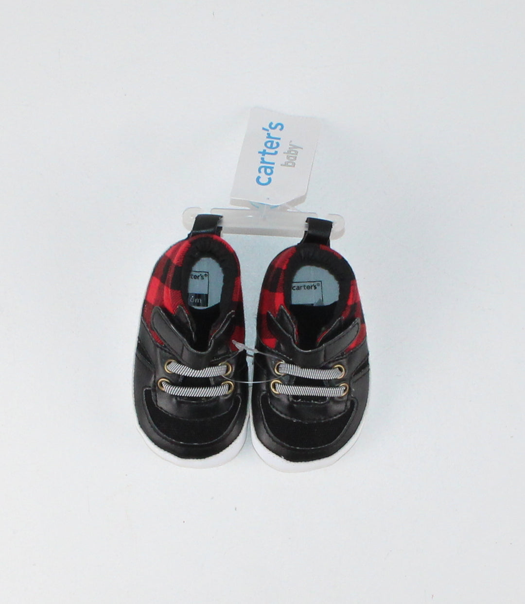 CARTERS PLAID CRIB HIGH TOPS SIZE 3-6M NEW!