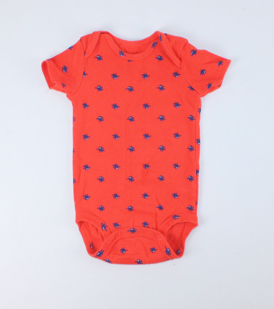 PEKKLE ORANGE MONSTER ONESIE 18M EUC