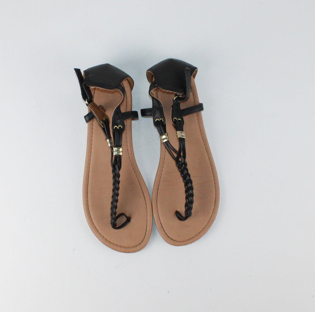 AMERICAN EAGLE BLACK SANDAL LADIES SIZE 4.5 EUC