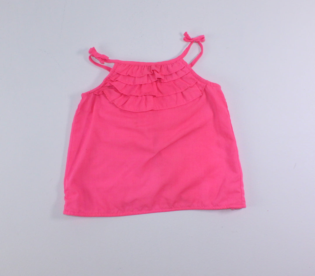 GEORGE BRIGHT PINK TOP (OPEN BACK) 12-18M EUC