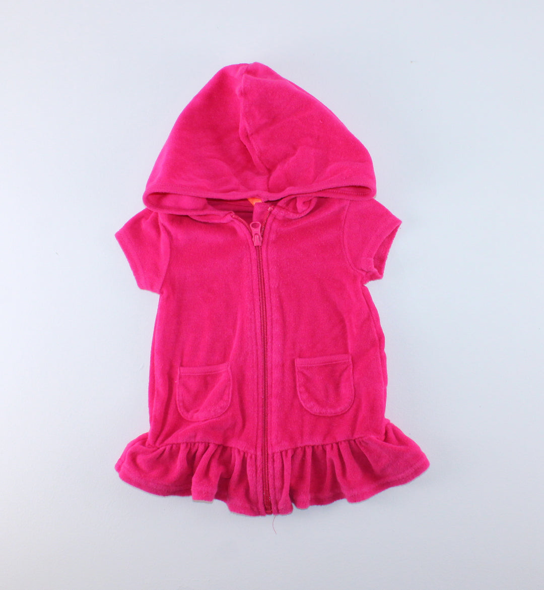 JOE FRESH PINK TERRI SWIM COVER 6-12M EUC